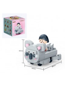 小丸子小鼠積木141件裝-回鏈功能車 CHIBI MARUKO CHAN MOUSE (pullback action blocks car)