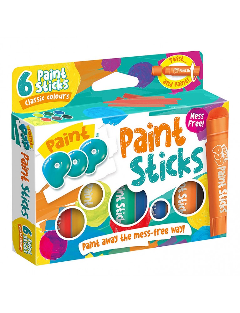 Paint Pop, Paint Sticks 6 pack, 易潔幻彩筆 6支裝 Paintpop Paintsticks
