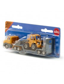 SIKU LOW LOADER WITH FRONT LOADER 平板拖車連鏟泥車