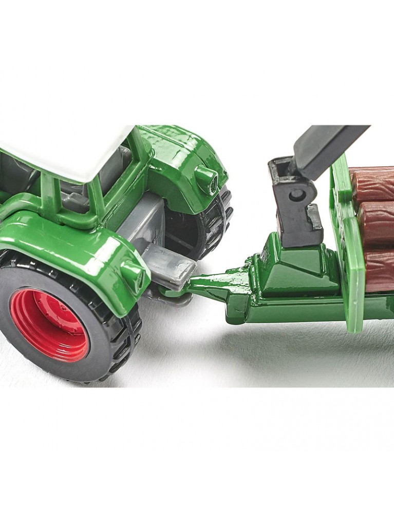 SIKU FENDT WITH FORESTRY TRAILER 拖拉機拖車與林業 SIKU FENDT WITH FORESTRY TRAILER 拖拉機拖車與林業