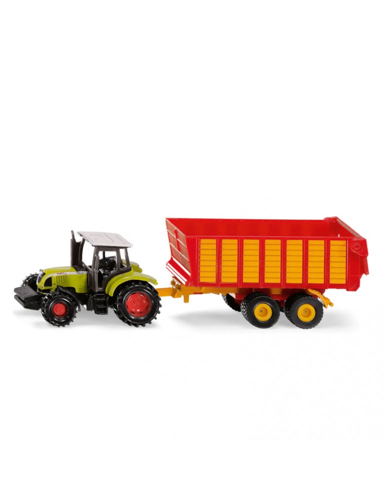 SIKU CLAAS TRACTOR WITH SILAGE TRAILER 約翰迪爾青貯旅行車 SIKU CLAAS TRACTOR WITH SILAGE TRAILER 約翰迪爾青貯旅行車
