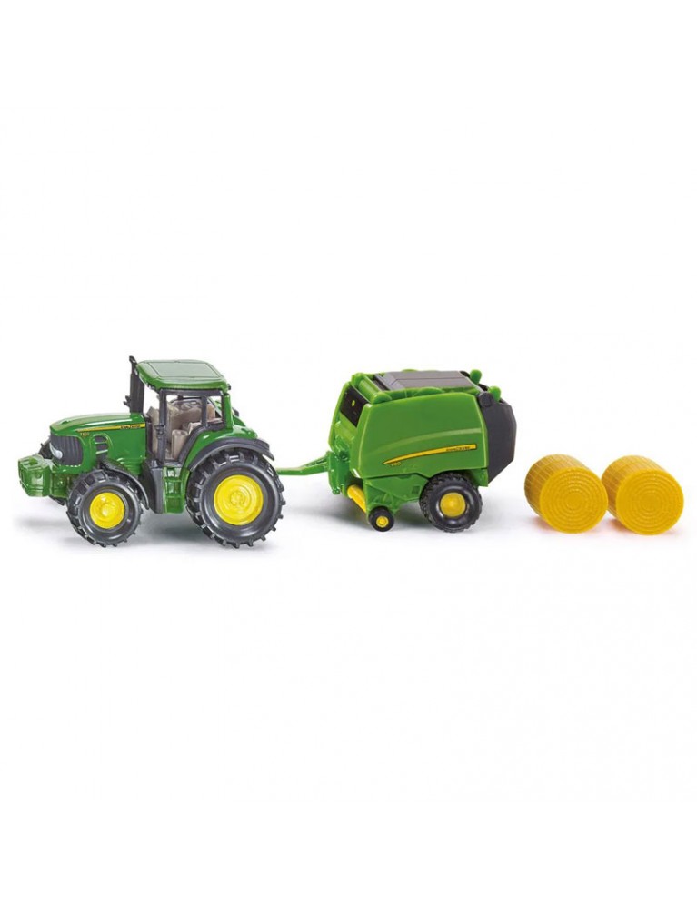 SIKU JOHN DEERE TRACTOR WITH ROUND BALER 拖拉車連捆壓機 SIKU JOHN DEERE TRACTOR WITH ROUND BALER 拖拉車連捆壓機