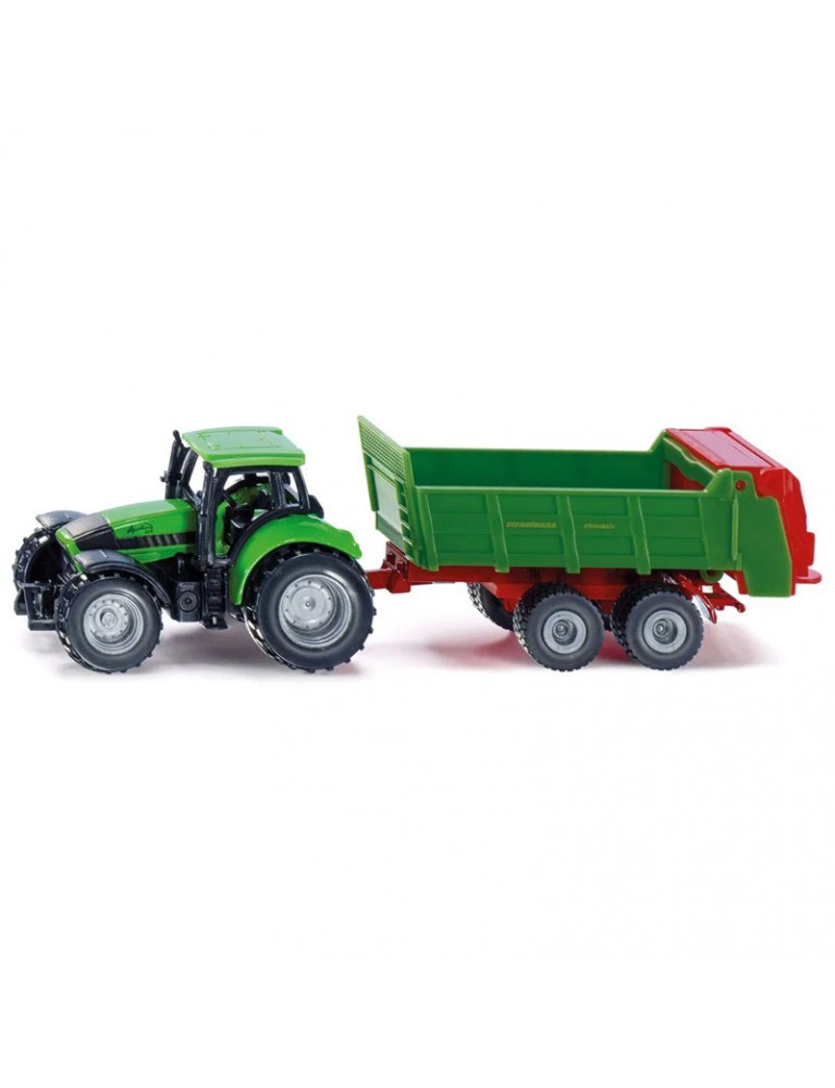 SIKU DEUTZ-FAHR WITH UNIVERSAL STRAUTMANN MANURE SPREADER 拖拉機車 SIKU DEUTZ-FAHR WITH UNIVERSAL STRAUTMANN MANURE SPREADER 拖拉機車