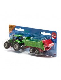 SIKU DEUTZ-FAHR WITH UNIVERSAL STRAUTMANN MANURE SPREADER 拖拉機車