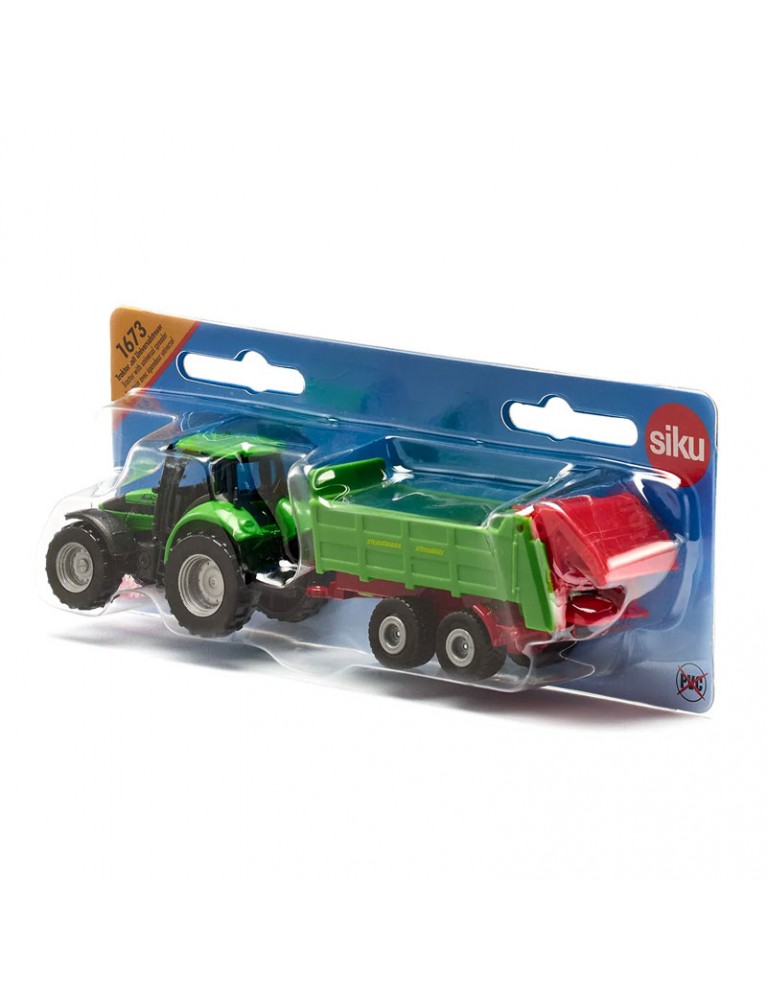 SIKU DEUTZ-FAHR WITH UNIVERSAL STRAUTMANN MANURE SPREADER 拖拉機車 SIKU DEUTZ-FAHR WITH UNIVERSAL STRAUTMANN MANURE SPREADER 拖拉機車