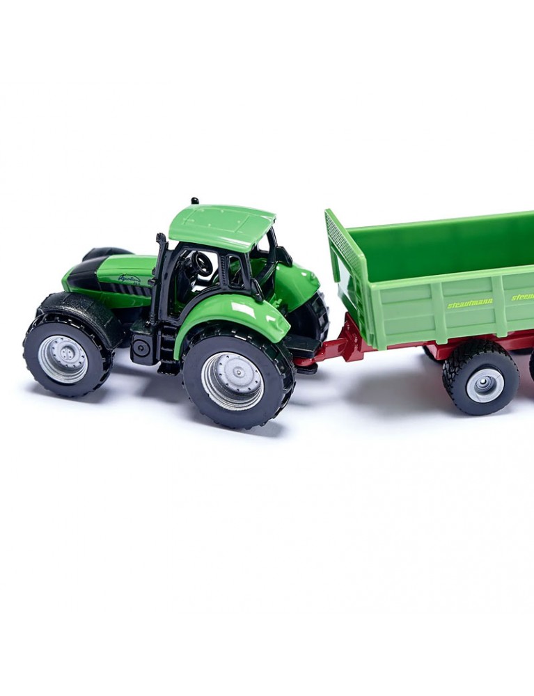 SIKU DEUTZ-FAHR WITH UNIVERSAL STRAUTMANN MANURE SPREADER 拖拉機車 SIKU DEUTZ-FAHR WITH UNIVERSAL STRAUTMANN MANURE SPREADER 拖拉機車