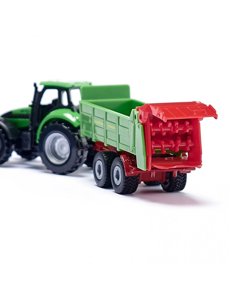 SIKU DEUTZ-FAHR WITH UNIVERSAL STRAUTMANN MANURE SPREADER 拖拉機車 SIKU DEUTZ-FAHR WITH UNIVERSAL STRAUTMANN MANURE SPREADER 拖拉機車