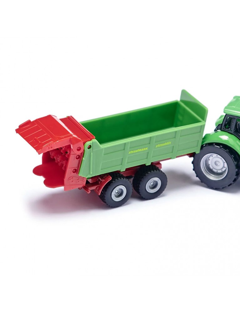 SIKU DEUTZ-FAHR WITH UNIVERSAL STRAUTMANN MANURE SPREADER 拖拉機車 SIKU DEUTZ-FAHR WITH UNIVERSAL STRAUTMANN MANURE SPREADER 拖拉機車