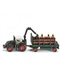 SIKU 1:87 FENDT WITH FORESTRY TRAILER 芬特沃森林拖卡運輸車
