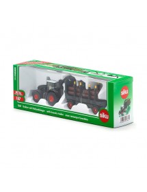SIKU 1:87 FENDT WITH FORESTRY TRAILER 芬特沃森林拖卡運輸車