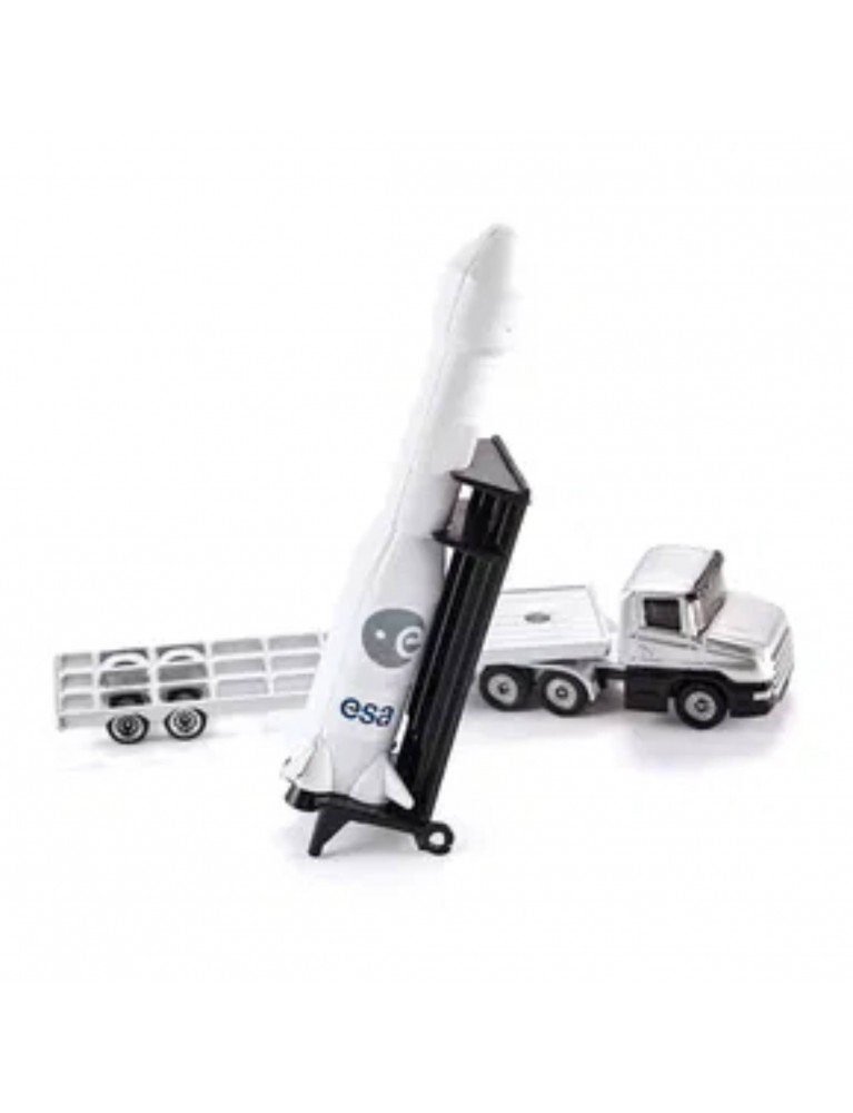 SIKU LOW LOADER WITH ROCKET 運輸車連火箭 SIKU LOW LOADER WITH ROCKET 運輸車連火箭