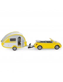 SIKU 1:55 VW BEETLE WITH TRAILER CARAVAN 甲蟲旅行車 SIKU 1:55 VW BEETLE WITH TRAILER CARAVAN 甲蟲旅行車