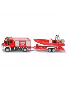 SIKU 1:87 UNIMOG FIRE ENGINE WITH BOAT 烏尼莫克消防車乘船