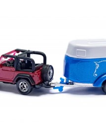 SIKU 1:55 JEEP WITH HORSE TRAILER 越野車與馬拖車