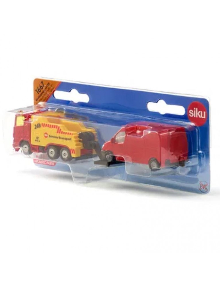 SIKU BREAKDOWN TRUCK WITH VAN 工程拖車連貨車 SIKU BREAKDOWN TRUCK WITH VAN 工程拖車連貨車