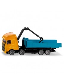 SIKU 1:87 VOLVO ROLL-OFF TIPPER WITH CRANE 富豪吊臂車