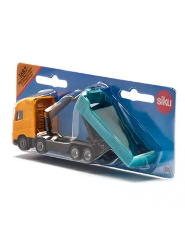 SIKU 1:87 VOLVO ROLL-OFF TIPPER WITH CRANE 富豪吊臂車 SIKU 1:87 VOLVO ROLL-OFF TIPPER WITH CRANE 富豪吊臂車