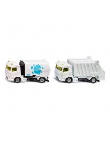 SIKU MUNICIPAL SET ROAD SWEEPER AND GARBAGE TRUCK 清潔及傾倒垃圾車