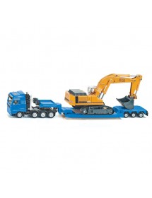 SIKU 1:87 MAN HEAVY HAULAGE TRANSPORTER WITH LIEBHERR EXCAVATOR 重型拖運轉運與平板拖車