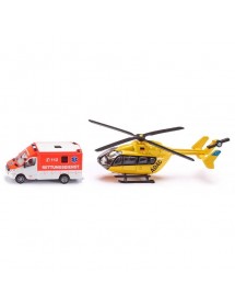SIKU 1:87 RESCUE SERVICE SET 救援服務車和直昇機