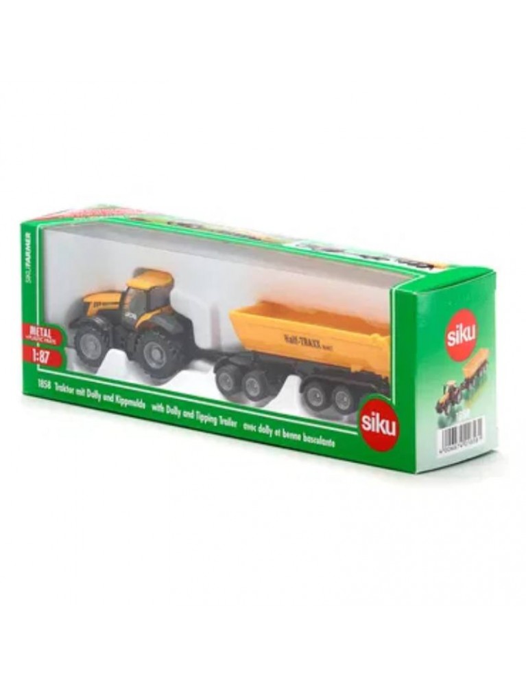 SIKU 1:87 TRACTOR WITH DOLLY AND TIPPING 拖拉機與移動車及小費拖車 SIKU 1:87 TRACTOR WITH DOLLY AND TIPPING 拖拉機與移動車及小費拖車