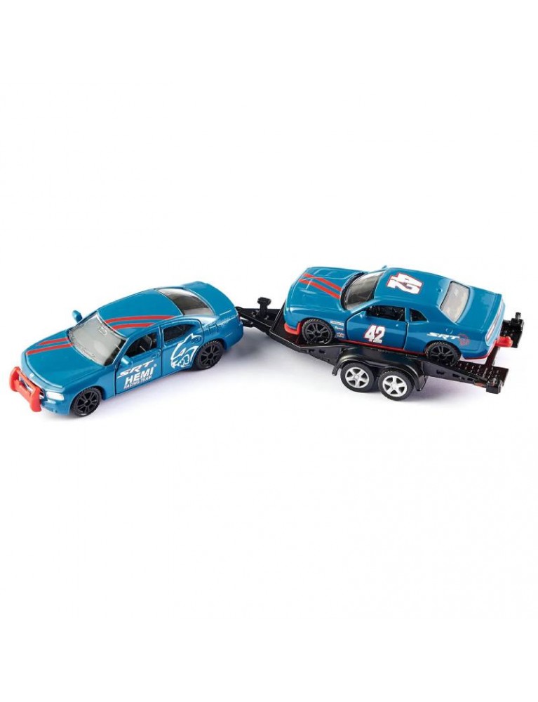 SIKU DODGE CHARGER WITH DODGE CHALLENGER SRT RACING 道奇跑車及運載拖架 SIKU DODGE CHARGER WITH DODGE CHALLENGER SRT RACING 道奇跑車及運載拖架