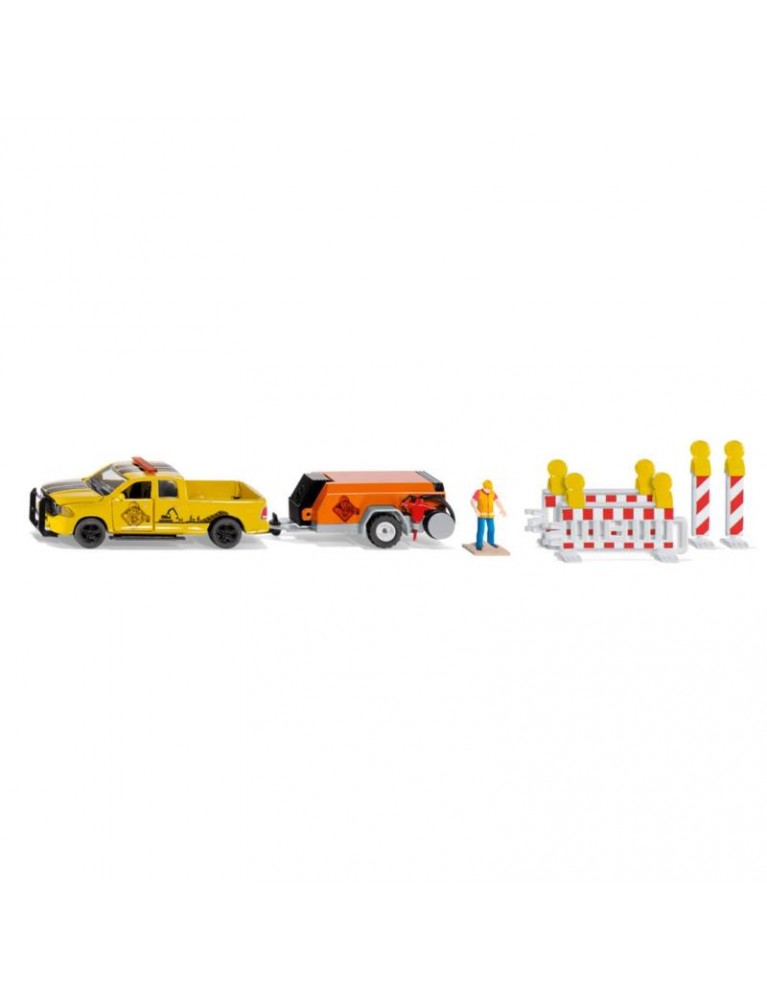 SIKU 1:50 RAM 1500 WITH COMPRESSOR TRAILER 路政車連壓縮機 SIKU 1:50 RAM 1500 WITH COMPRESSOR TRAILER 路政車連壓縮機
