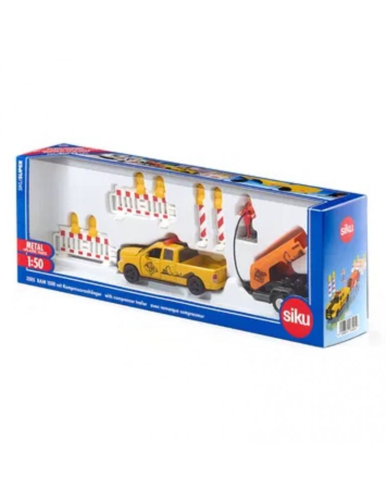 SIKU 1:50 RAM 1500 WITH COMPRESSOR TRAILER 路政車連壓縮機 SIKU 1:50 RAM 1500 WITH COMPRESSOR TRAILER 路政車連壓縮機